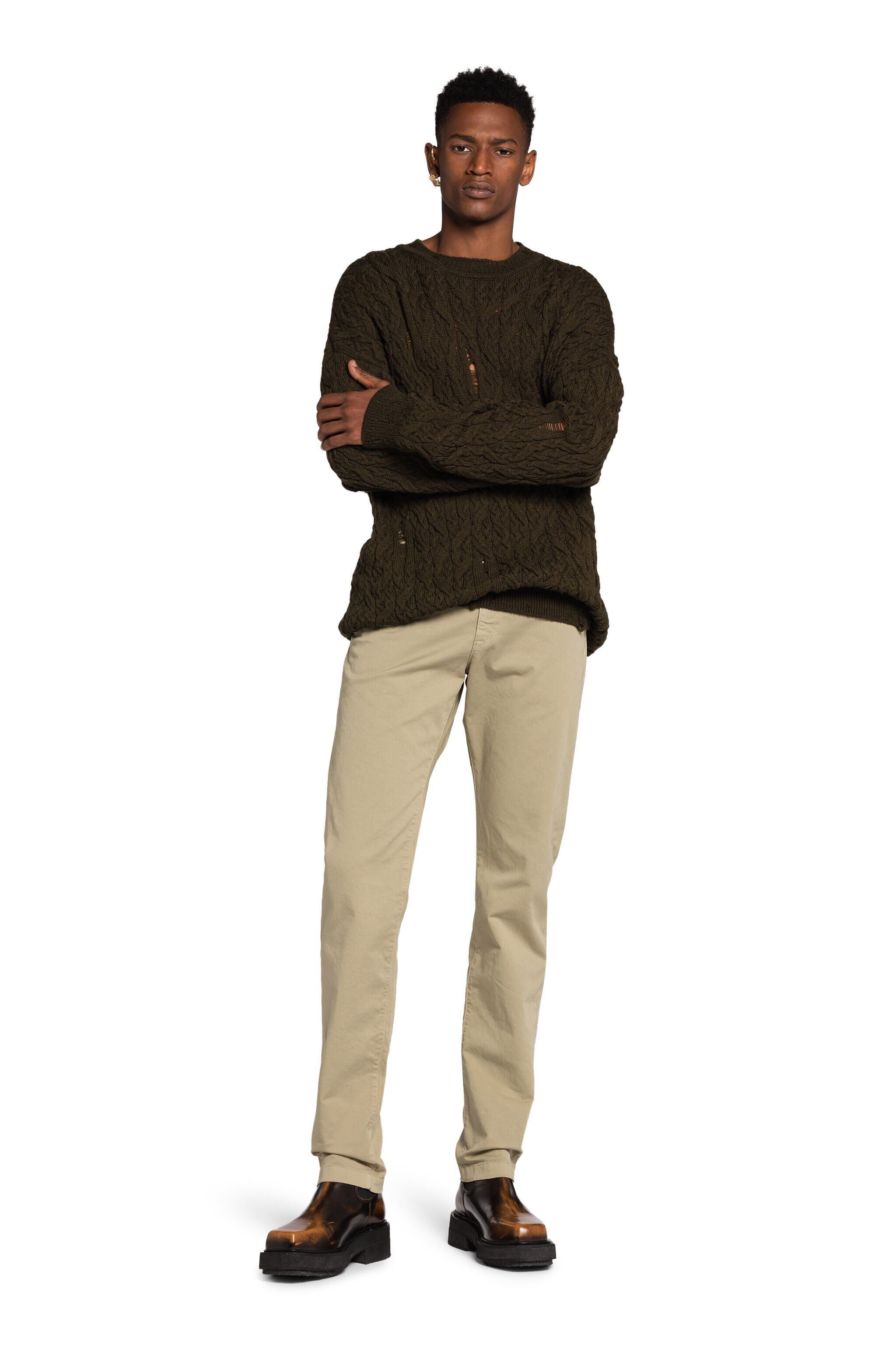 RC Slim-Fit Chinos MILITARY GREEN KOT20A-CE048