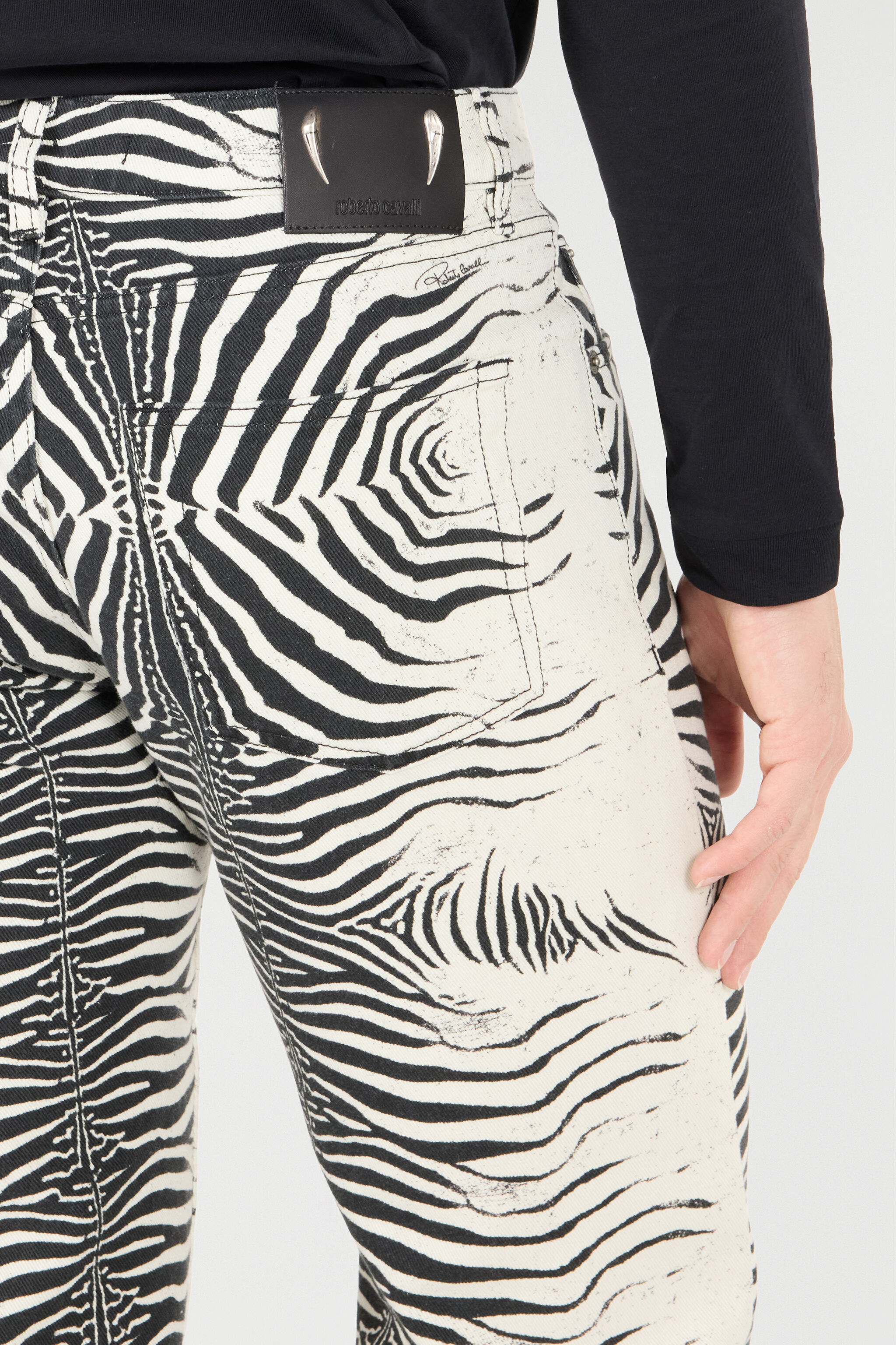 RC Pantalon À Imprimé White Tigresse Noir/Blanc URJ202-4NN49