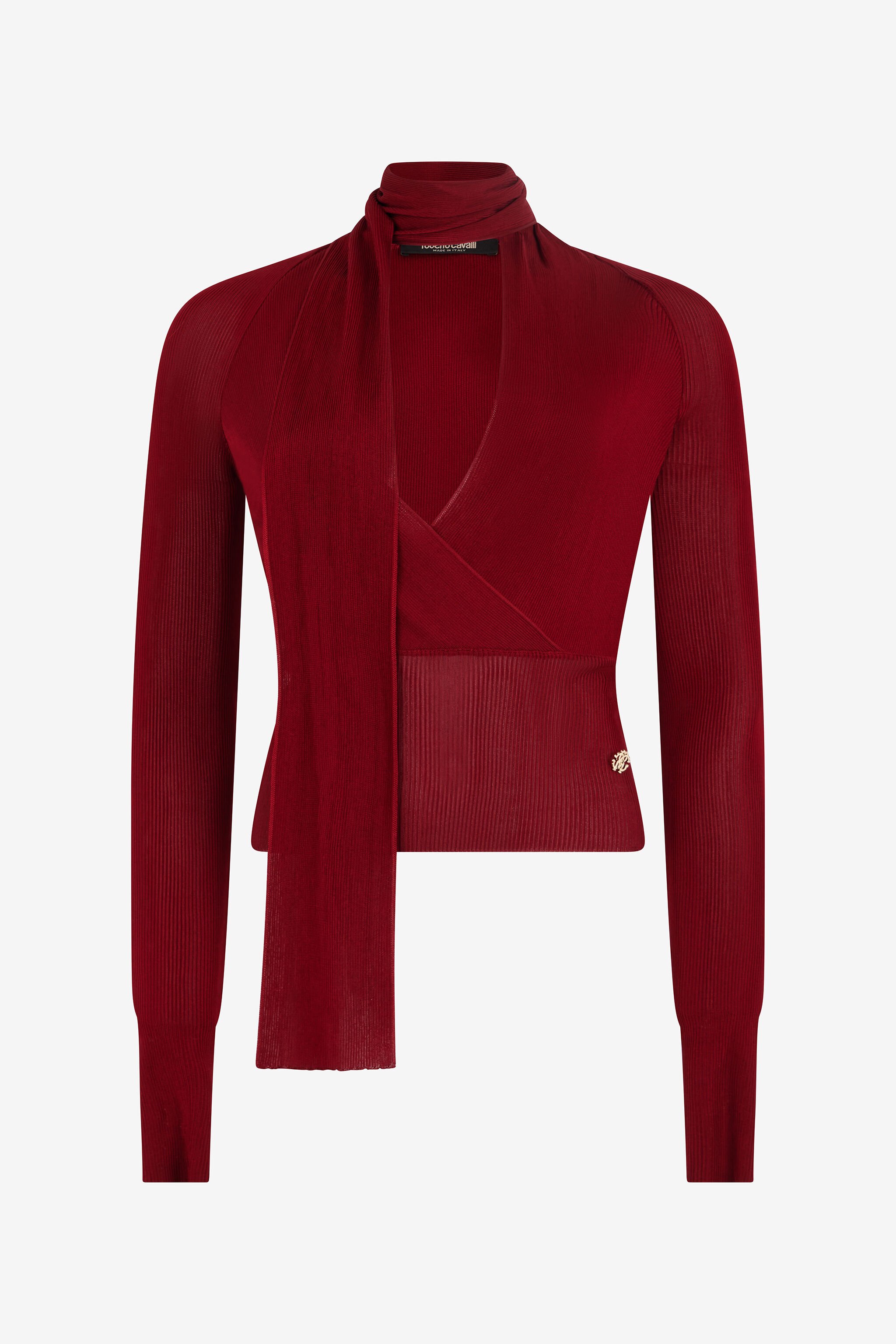 RC Dark Red Wrap-Over Sweater Red VWM603-MH014