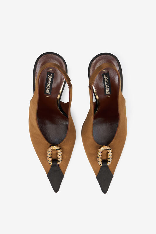 RC Brown and Black Slingbacks with Jewel Detail MARRONE/NERO VWS010-FL113