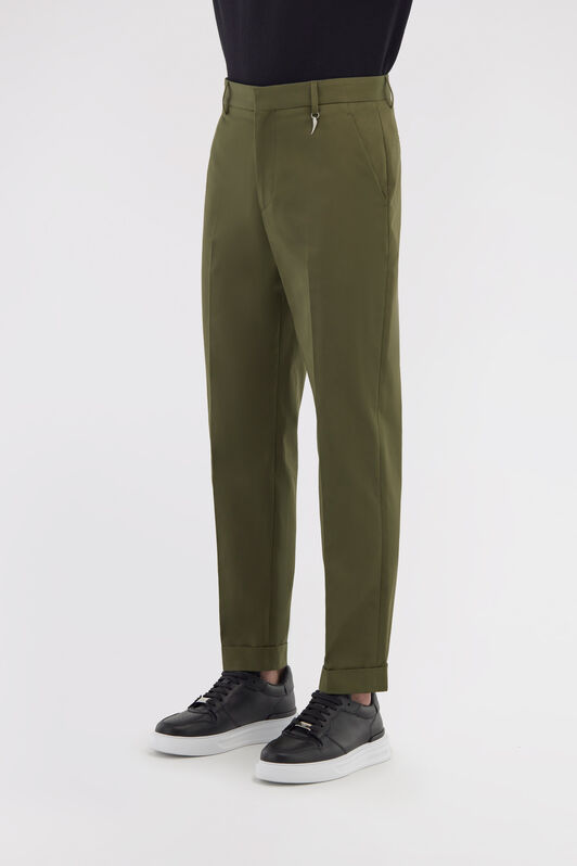 RC Tailored slim pants with fang Dunkelgrün SRT247-FN061