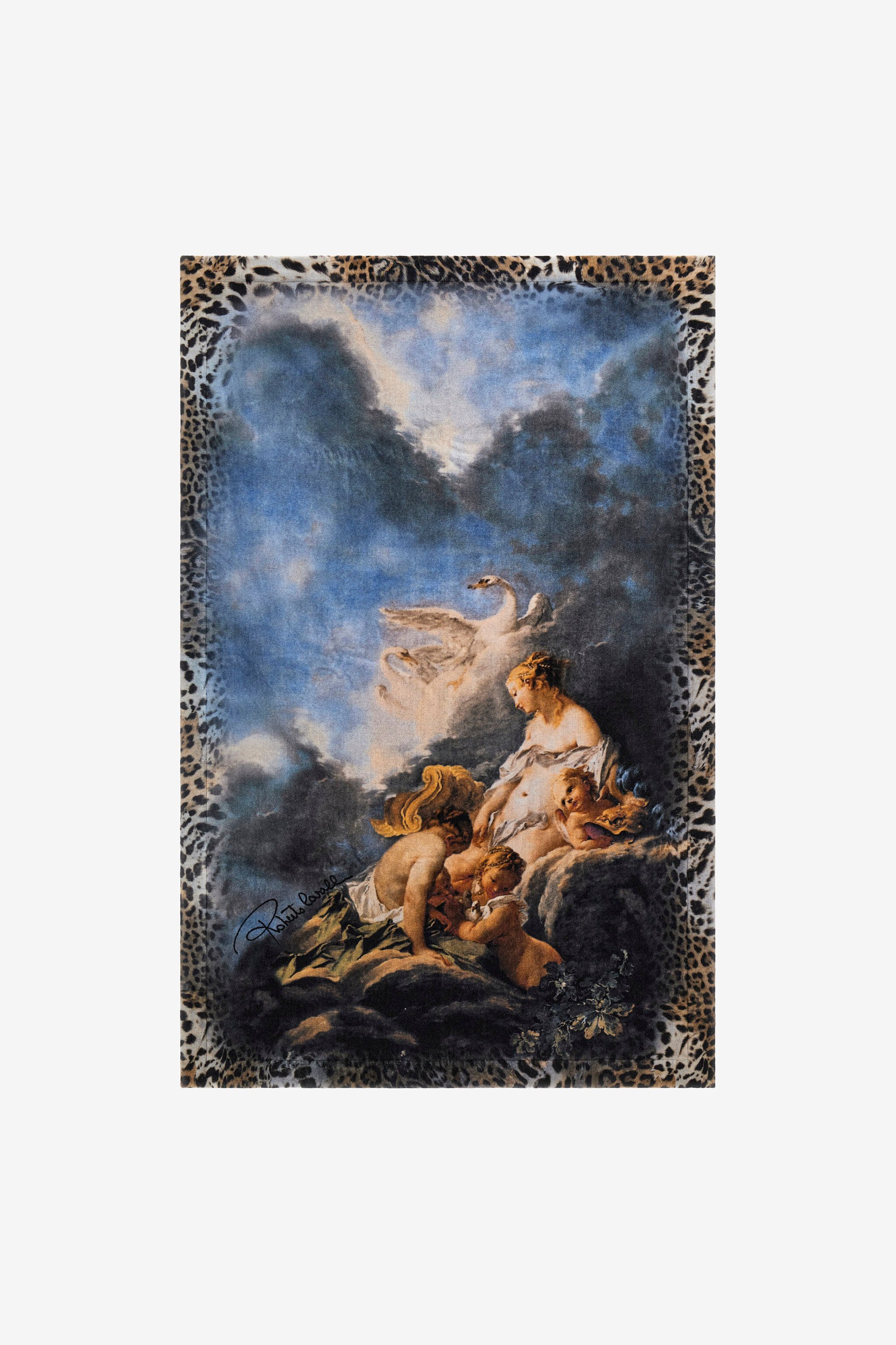 RC Beach towel with Wild Leda print Light blue RALR00-IR000