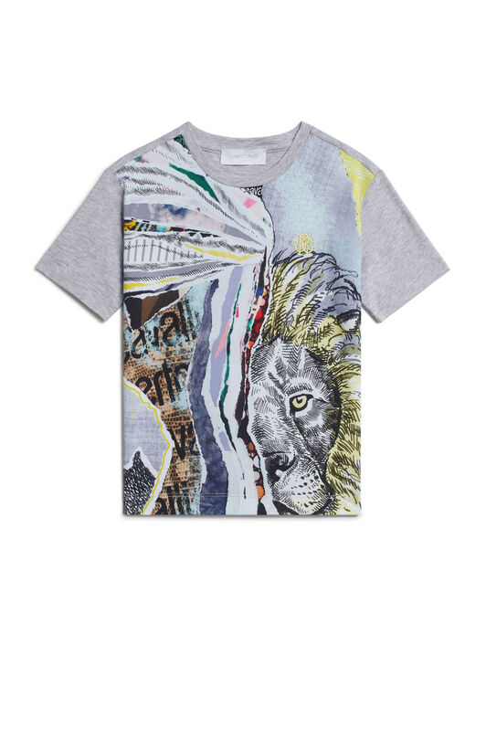 JU Street Collage print T-shirt MULTICOLOR IJT65G-JFQ89