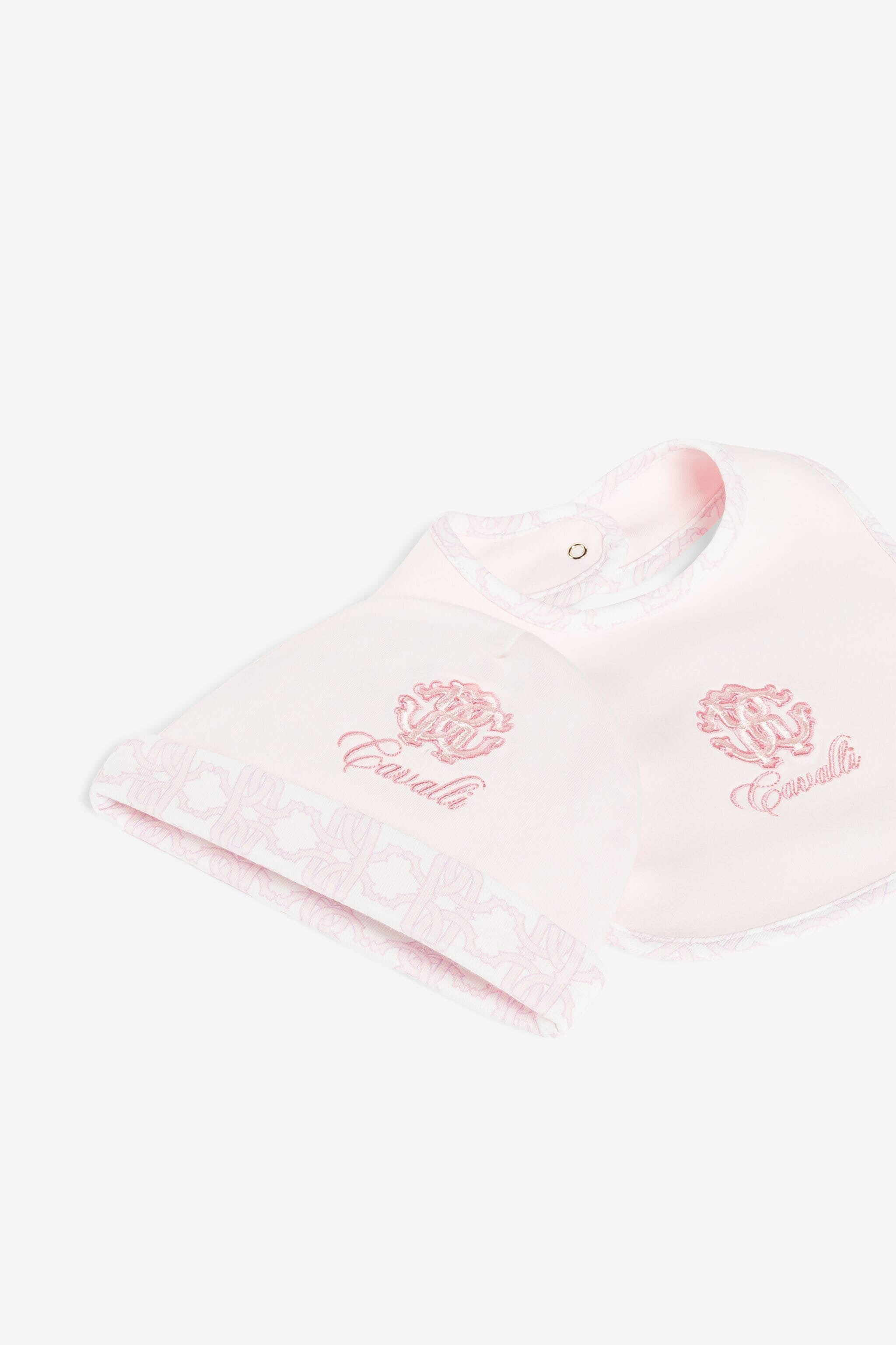 JU Logo And RC Monogram-Embroidered Babygrow Set Pink QJT824-JV025