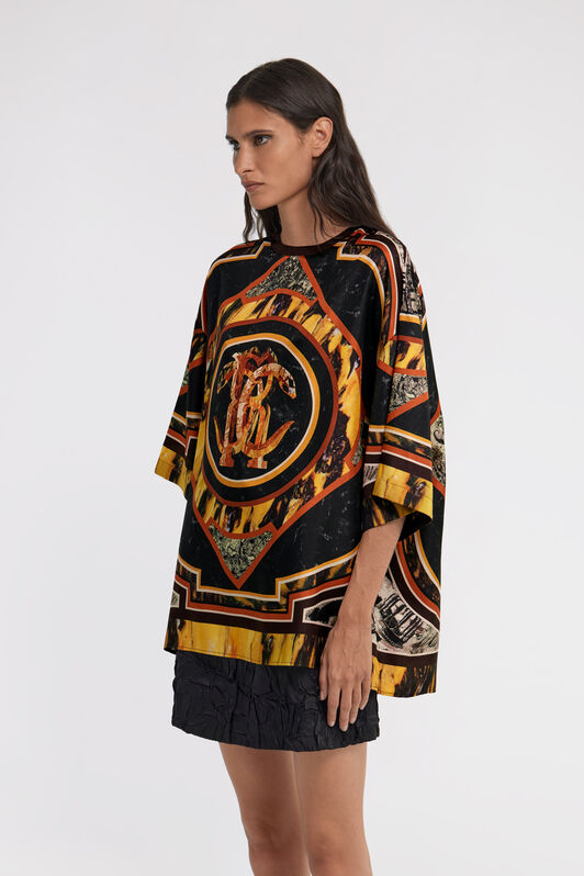 RC Marble Print T-Shirt Orange TWT602-SKN44