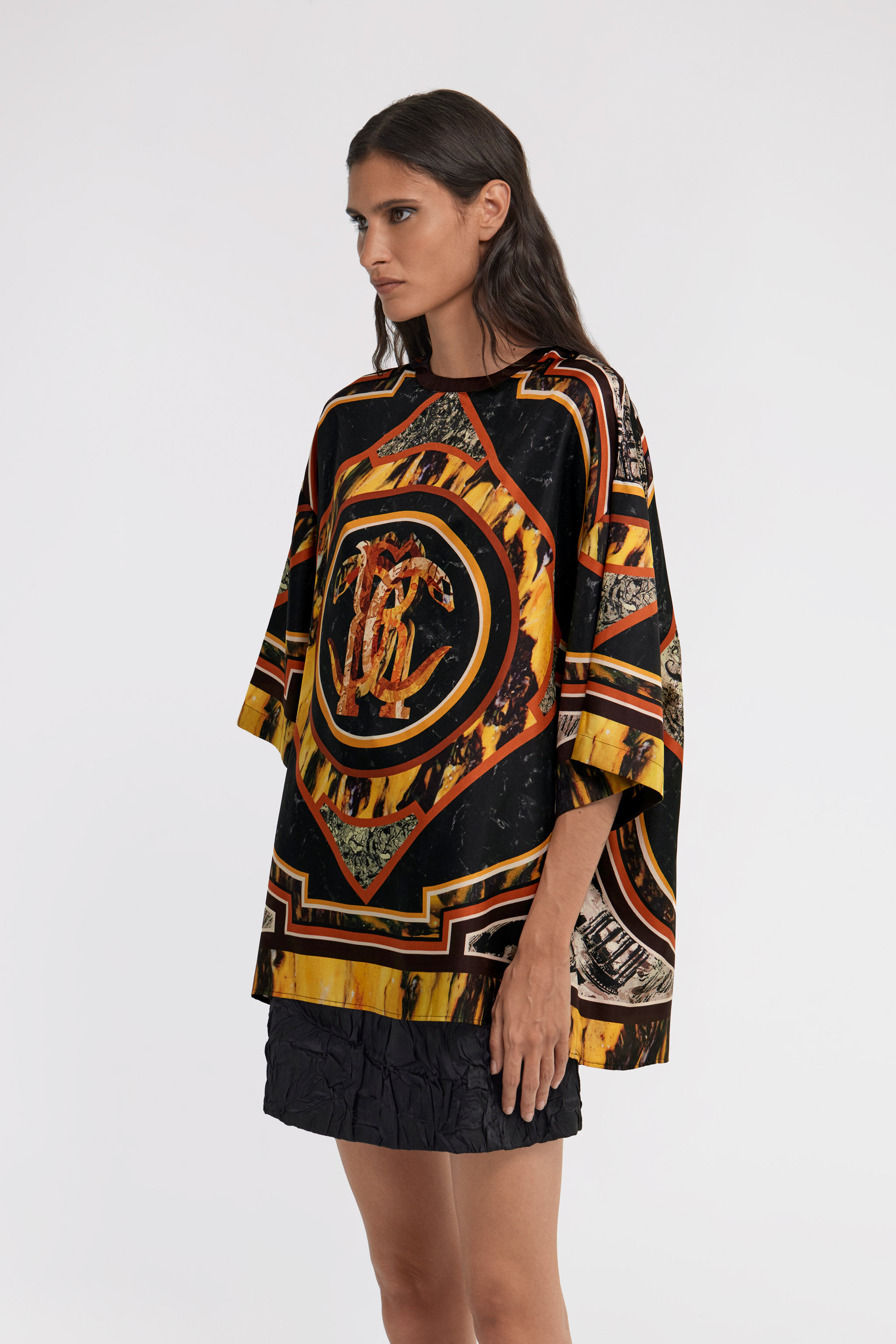RC Marble Print T-Shirt Orange TWT602-SKN44
