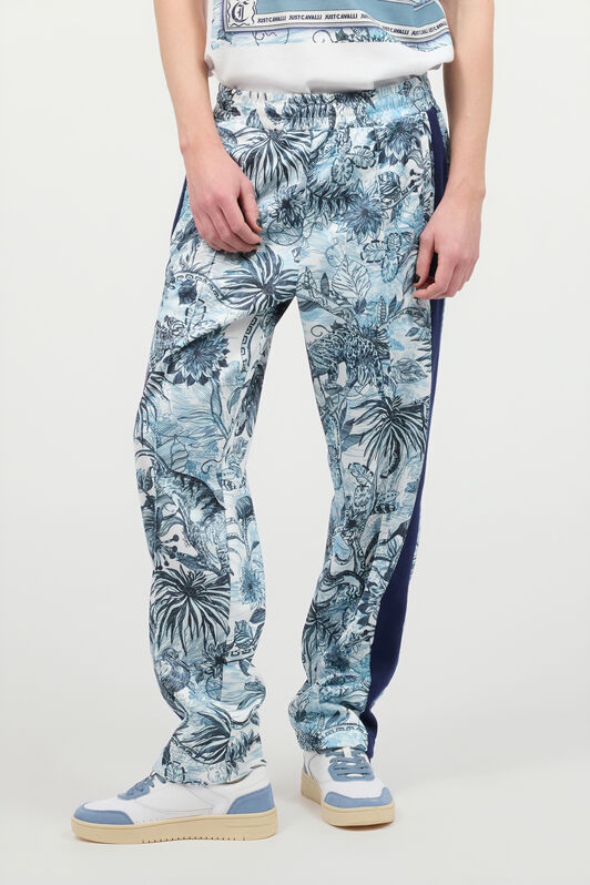 JC Pantalones Deportivos Con Estampado Integral Azul claro UFT002-UF016