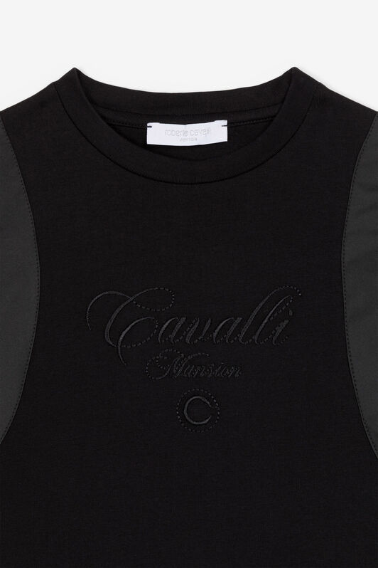 JU Logo-Embroidered T-Shirt Black OJT617-ISA2J