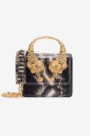 RC Roar Bag Con Stampa Pitone Nero/Bianco SKB023-PZ02S