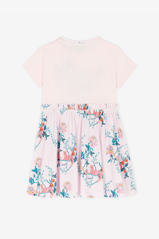JU Jaguar And Flower-Print Cotton Dress JU Jaguar And Flower-Print Cotton Dress Pink RJT118-JD001