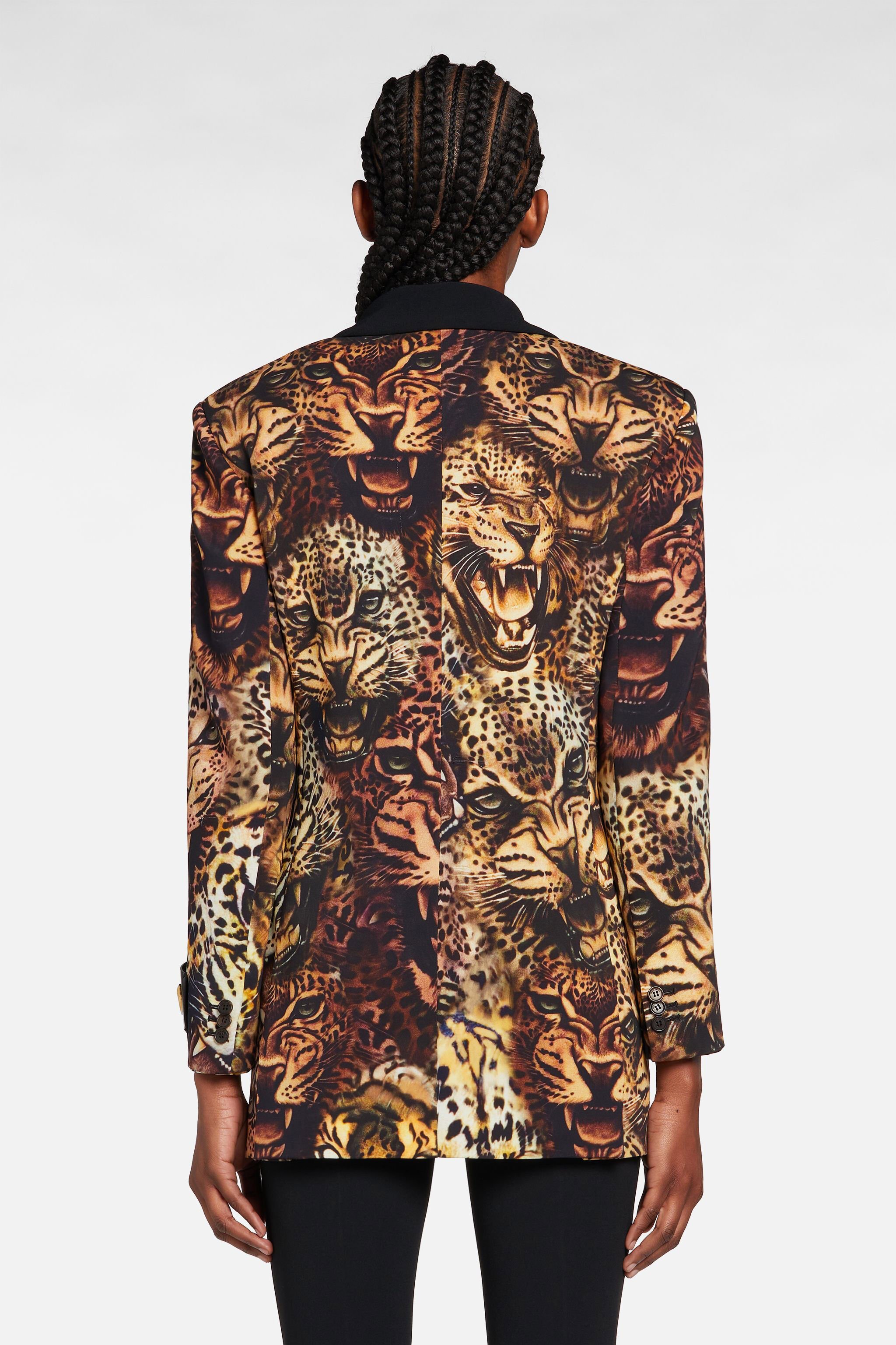 RC Zweireihiger Blazer mit Queen Of Arizona Print BLACK/RUM/NUDE NQT403-ORB76
