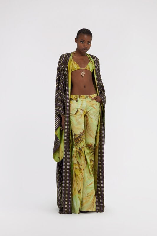 RC Kimono Plumage print RC Kimono Plumage print Light green SWT500-4QL71