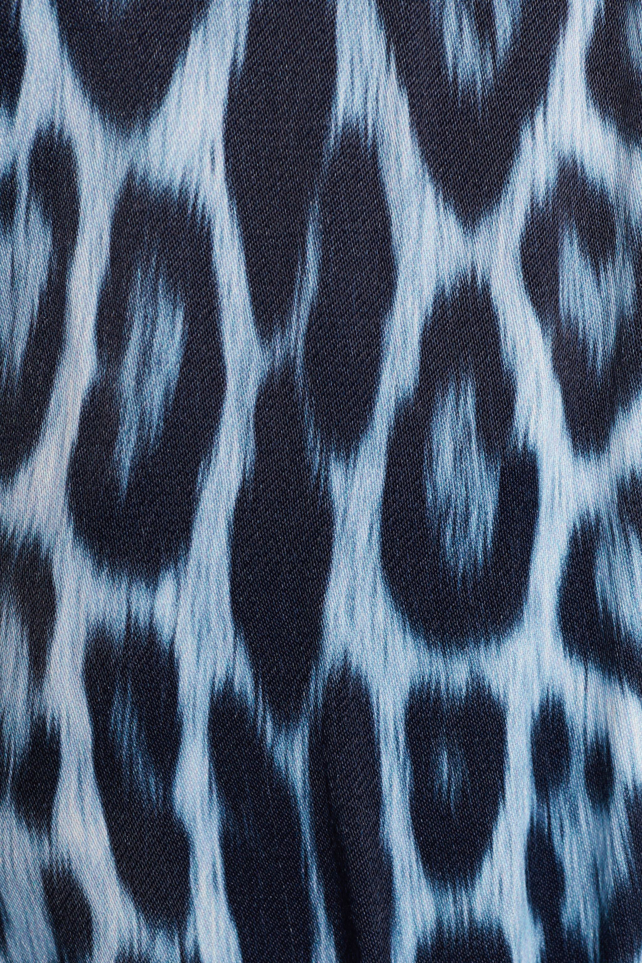 JU Asymmetrisches Kleid mit Jaguar-Print LIGHT BLUE/BLACK JJT129-SAS73