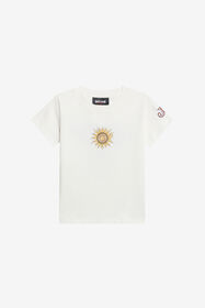 JC Camiseta Blanca con Gráfico Persian Tarot IVORY PRISTINE WFT60N-JF005