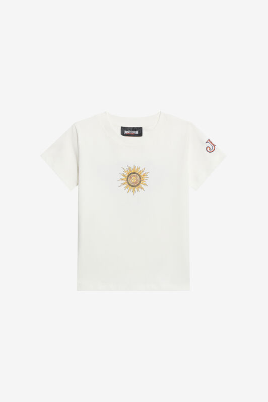 JC White T-shirt with Persian Tarot Graphic IVORY PRISTINE WFT60N-JF005