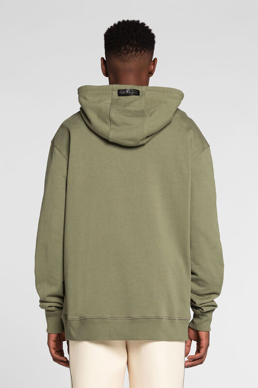 RC Logo-patch cotton hoodie RC Logo-patch cotton hoodie Green QRT69A-CF050