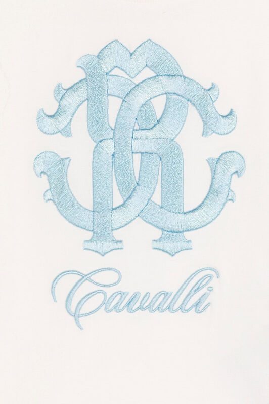 JU Embroidered-monogram cotton T-shirt JU Embroidered-monogram cotton T-shirt Milky white QJT661-JV025