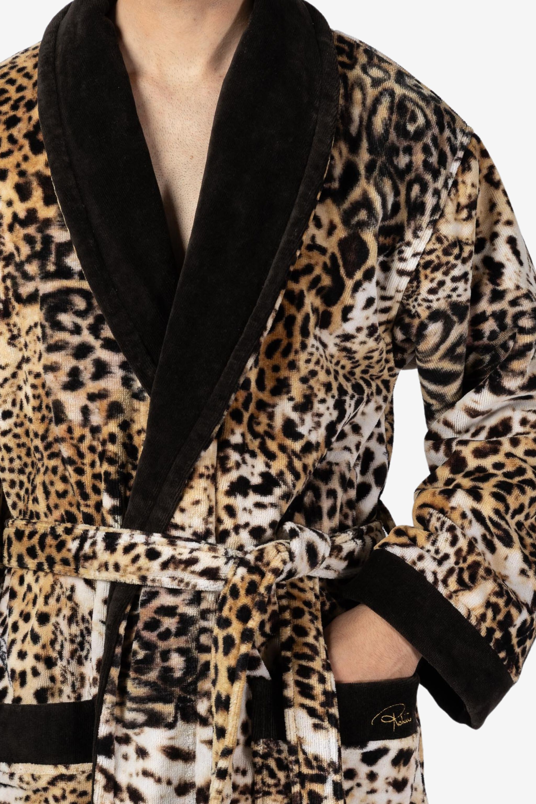 HO Jaguar Skin Print Bath Robe JAGUAR SKIN VALH10-IH019