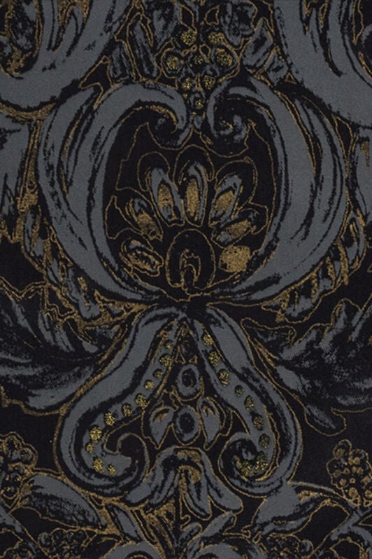 RC Abito Kimono in Seta Ornamental Black BLACK WKT197-SZR36