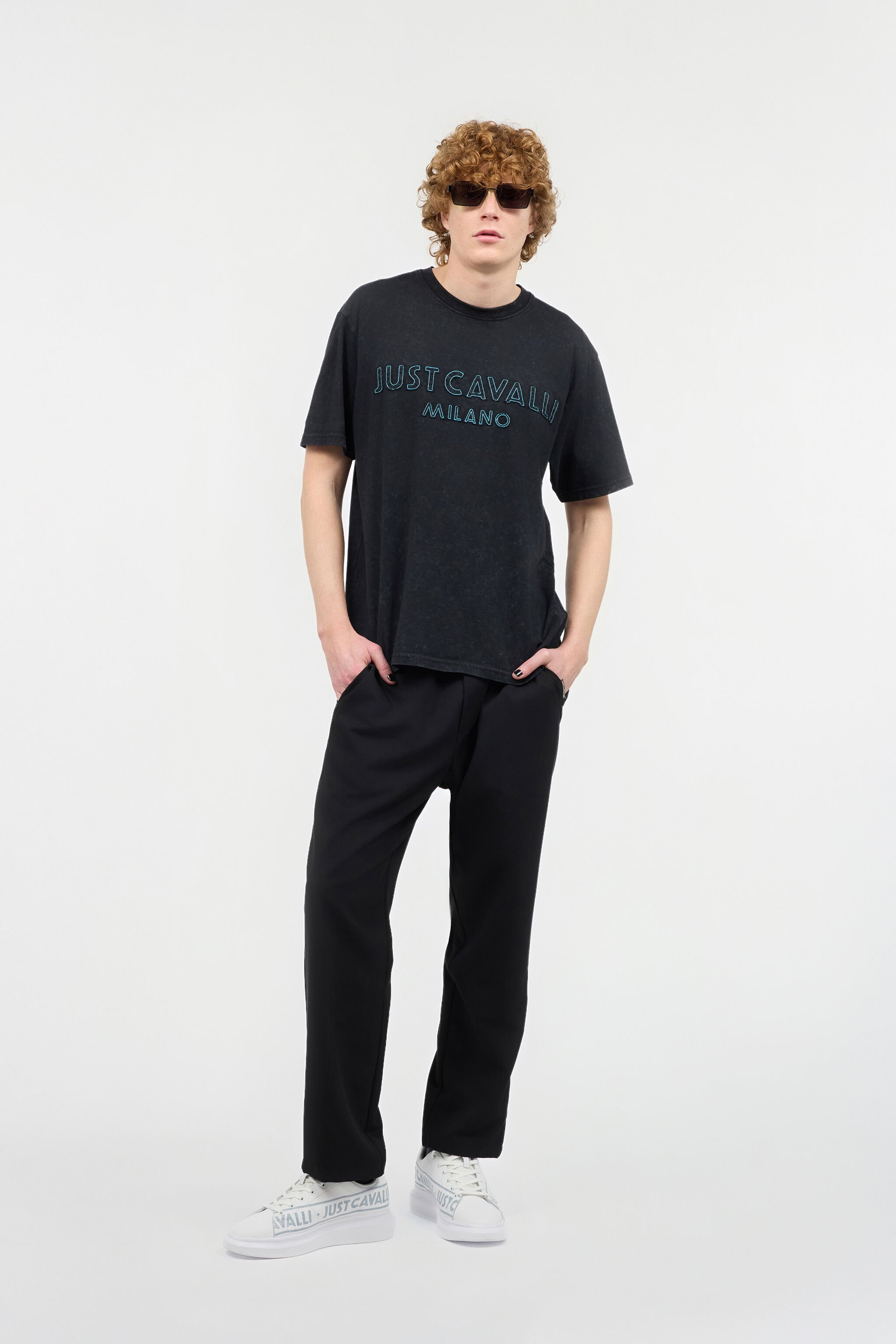 JC T-Shirt With Logo Black UFT027-UF047