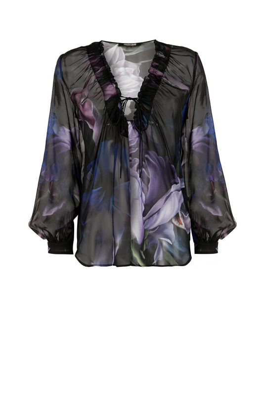 RC Floral-Print Silk Shirt RC Floral-Print Silk Shirt Lila KOT70A-FVS02