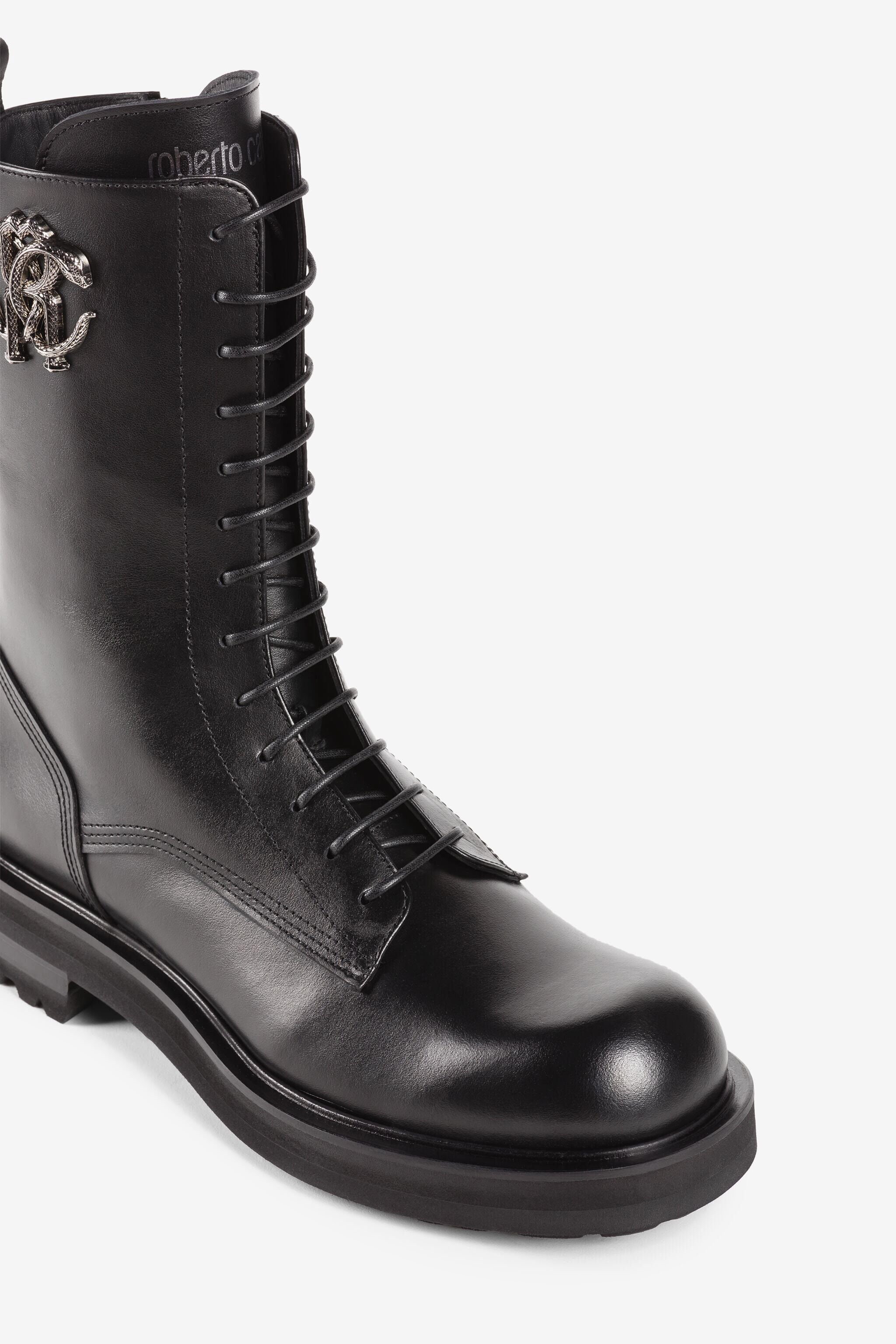 RC Logo-plaque leather boots Black RRS039-PZA12