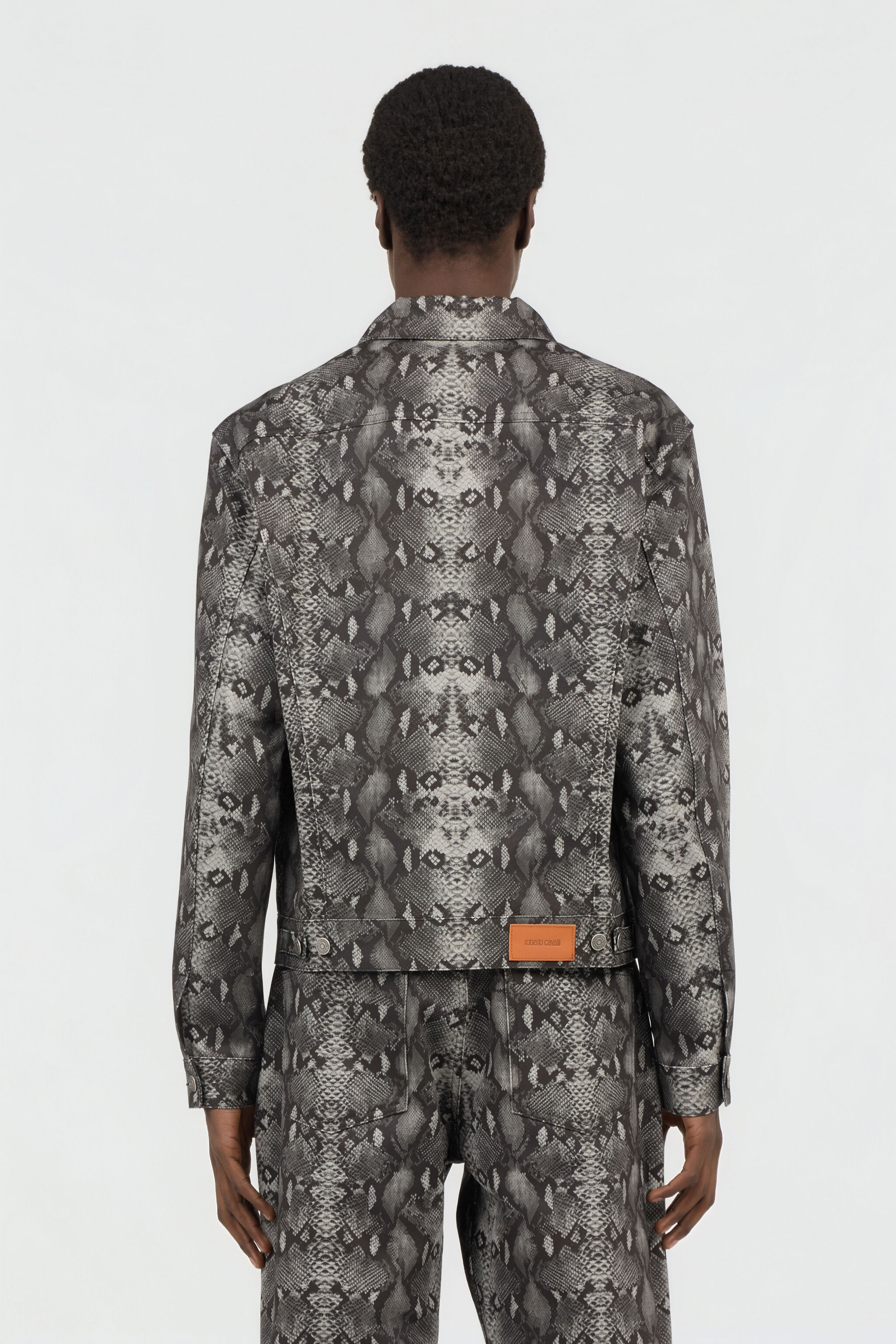 RC Denim-Jacke Mit Python-Print PYTHON DARK GREY SOJ40B-DL011