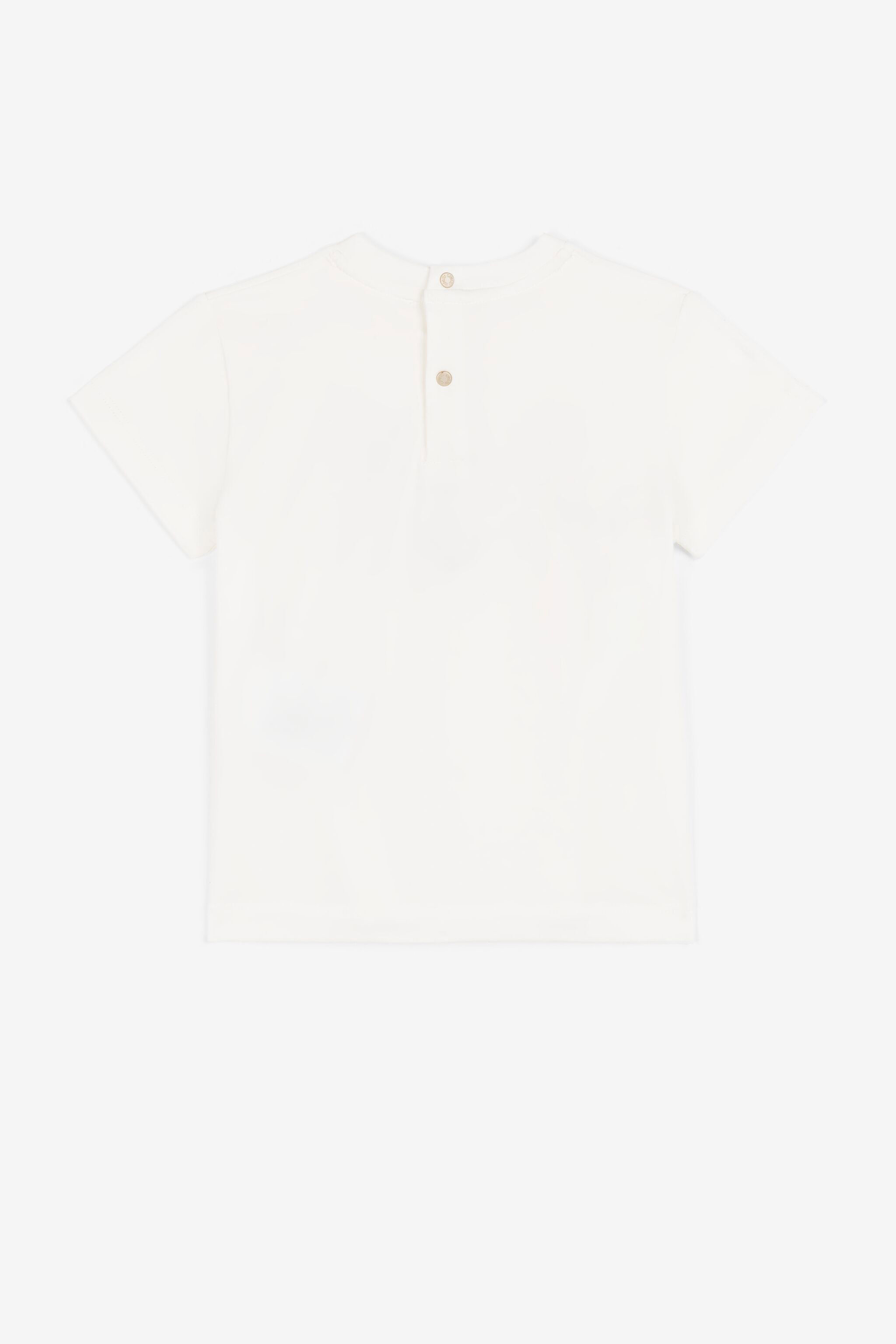 JU T-shirt à imprimés animaux et logo BIANCO LATTE PJT676-JV025