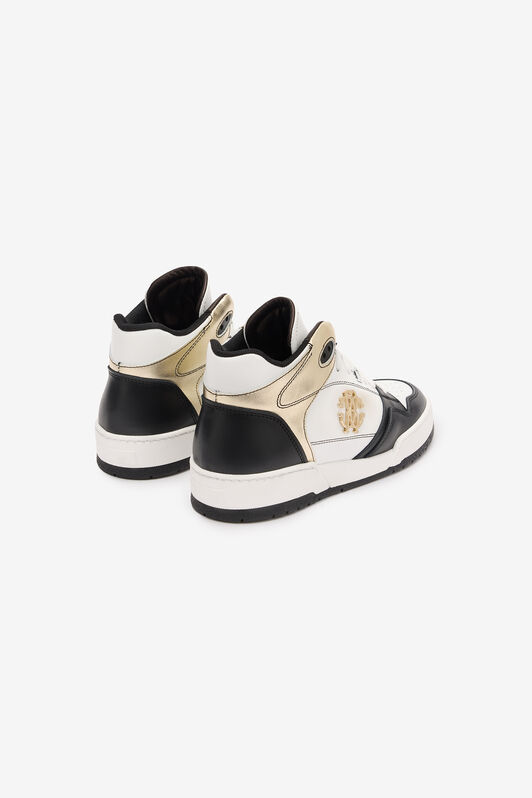 RC High-Top Sneakers with Laminated Insert BLACK/WHITE/PLATINUM POS01D-PZ085