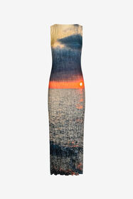 ${brand} Langes Kleid mit Sunrise-Print ${colorDescription} ${masterID}