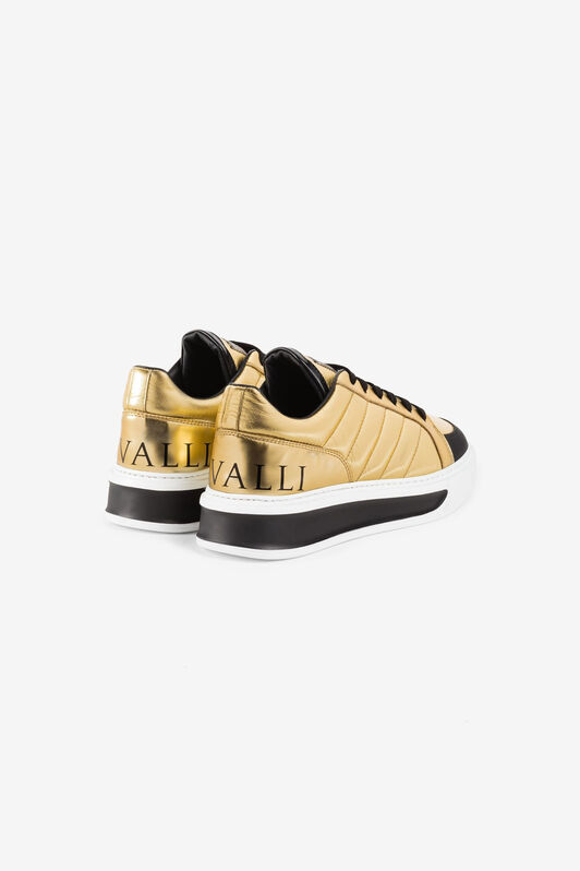 RC Metallic Logo-Print Sneakers Gold PKS021-PZA49