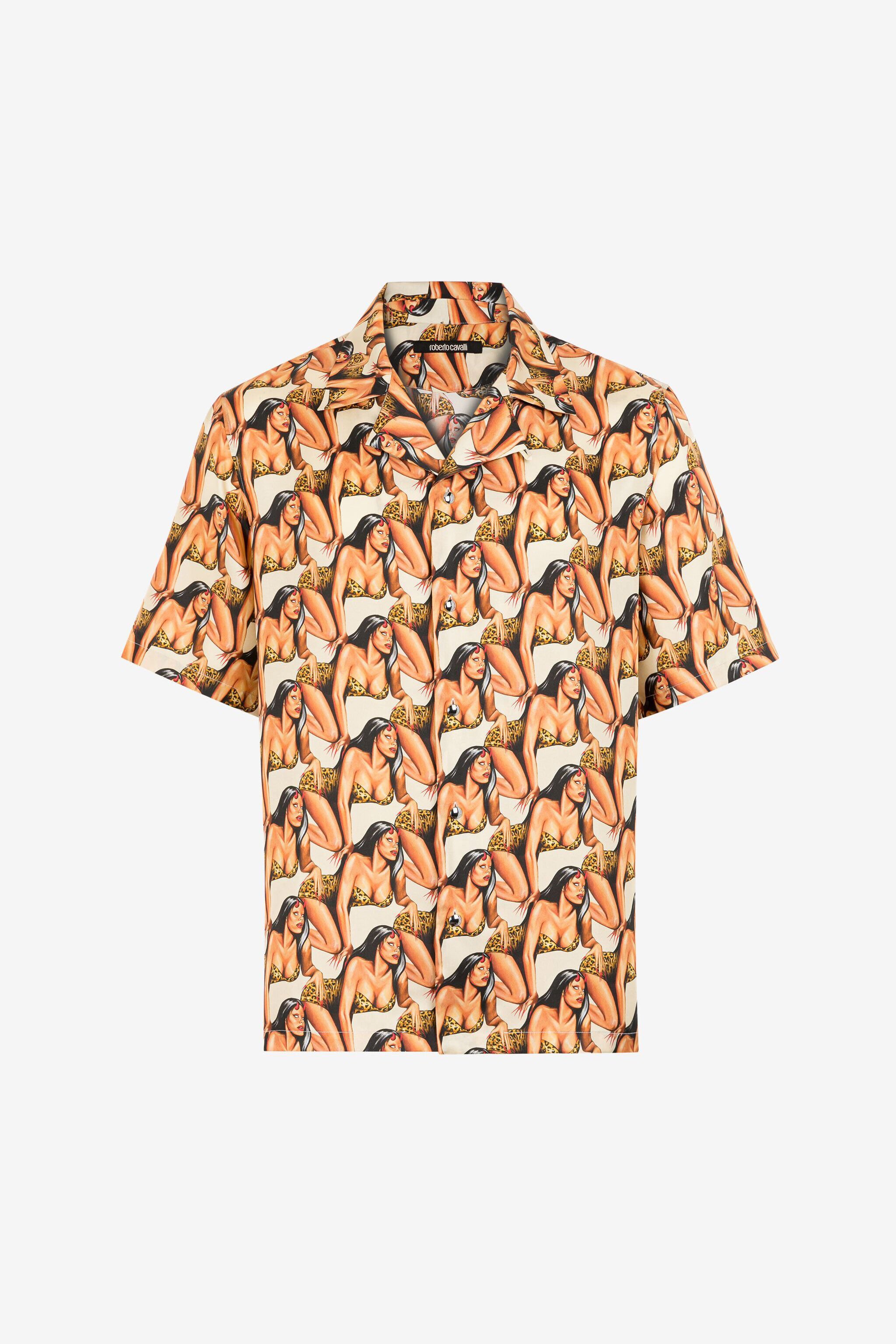 RC All over graphic-print short-sleeve shirt Ivory RRT763-2N412