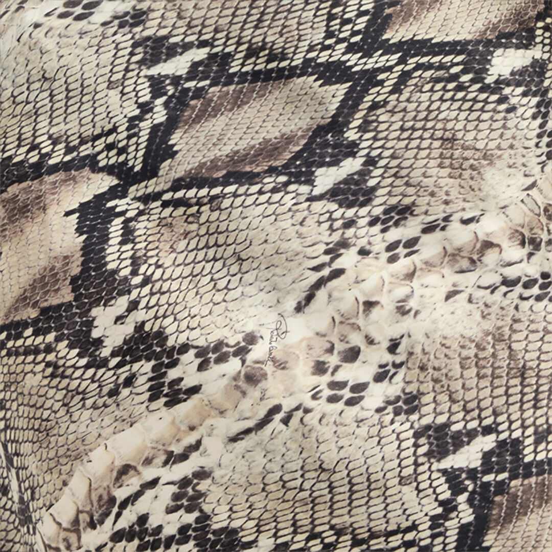 RC Long Silk Skirt with Python Print Light Brown VWT302-TYQ75