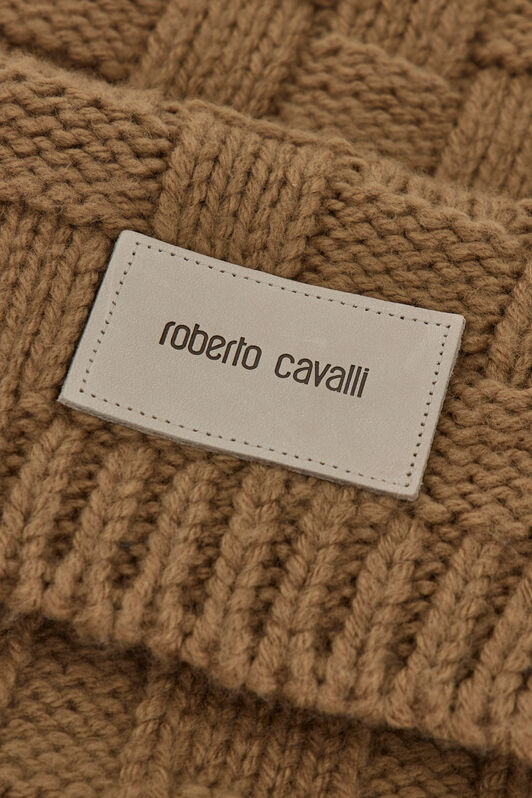 RC Sciarpa In Misto Alpaca Con Targhetta Logata Marrone chiaro TALR53-IR070