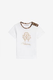 JU T-shirt à logo MILKY WHITE WJT601-JD001
