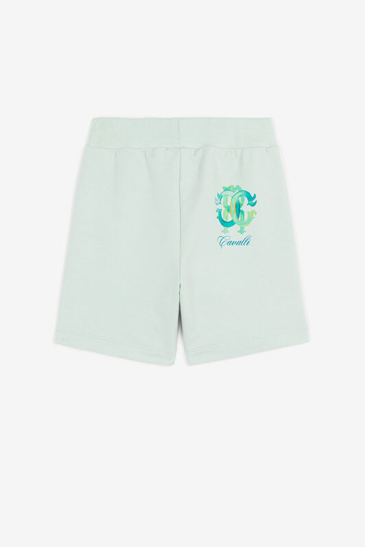 JU Monogram-print jersey shorts JU Monogram-print jersey shorts Light green QJT255-CF050