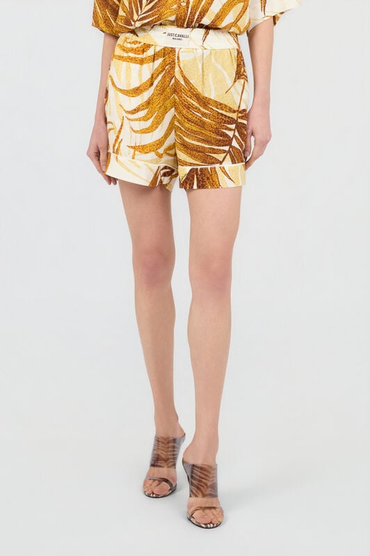 JC Golden Palm Print Shorts DAFFODIL WFT180-WF557