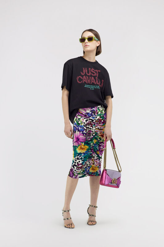 JC Just Cavalli skirt Green/Purple SFT039-SF878