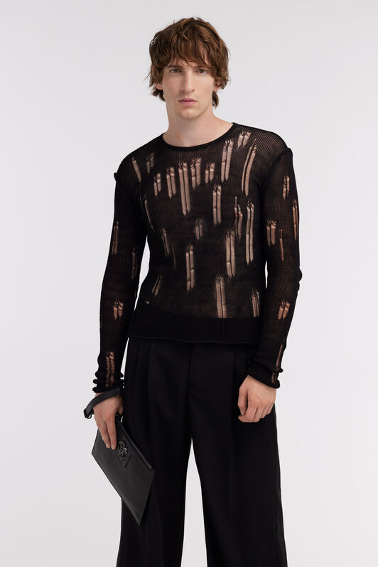 RC Knitwear with long sleeve Negro SRM611-MA016