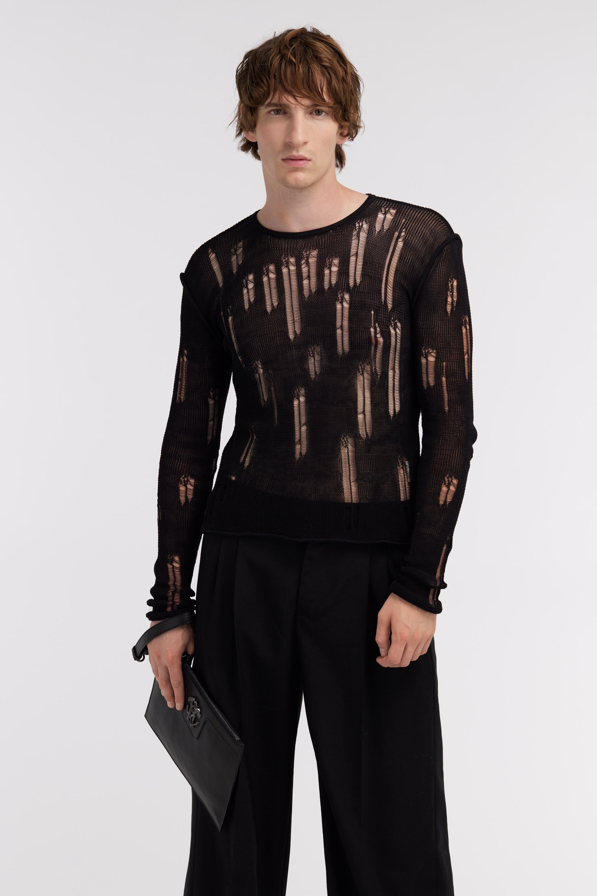 RC Knitwear with long sleeve Negro SRM611-MA016