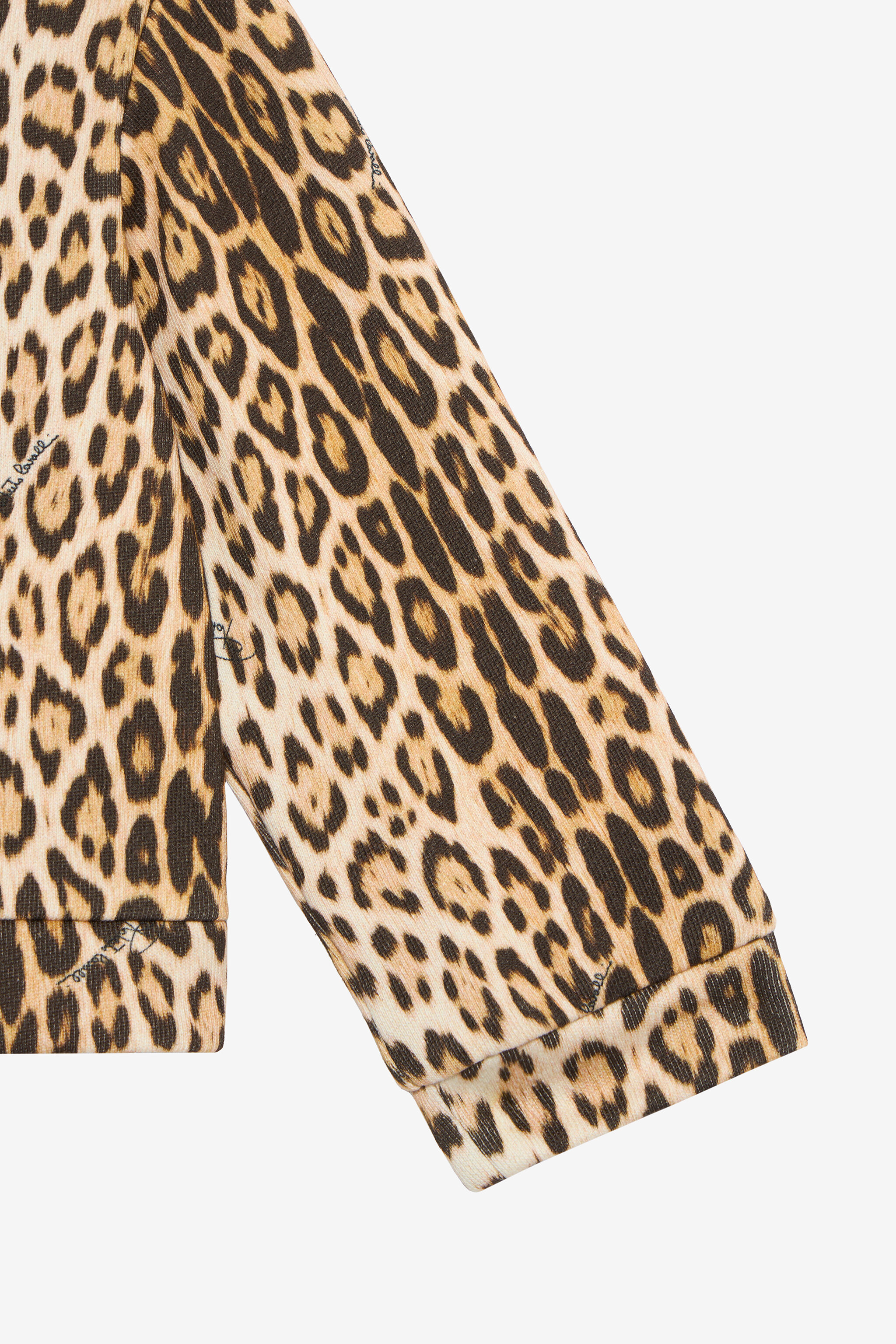 JU Felpa Con Cappuccio E Stampa Jaguar Skin Marrone chiaro UJT664-5OO52