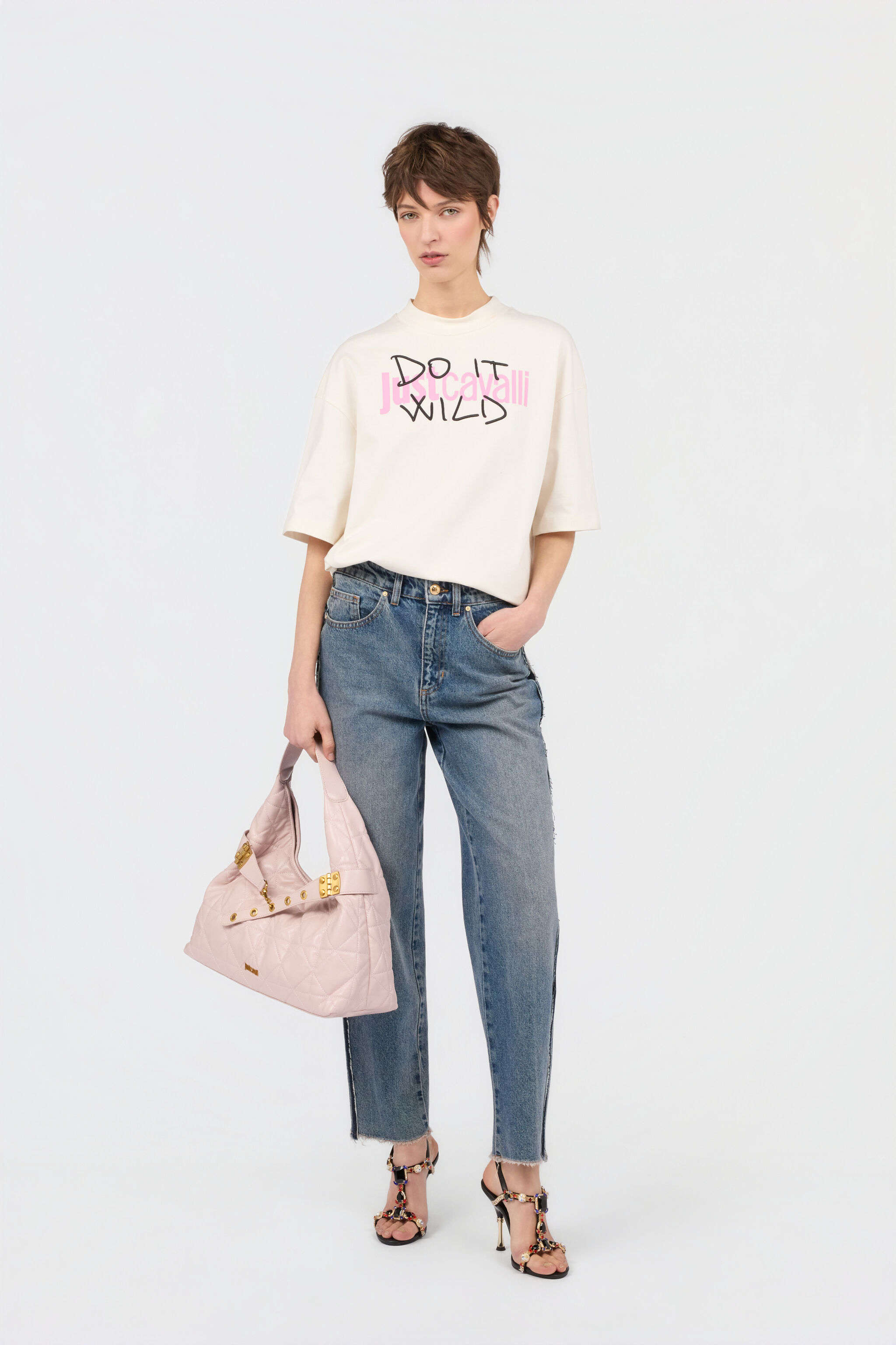 JC Camiseta Beige Con Logo OFF WHITE WFT223-WF605