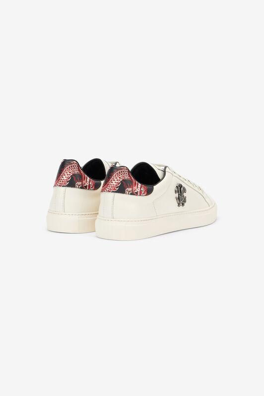 RC Ivory Leather Low Top Sneakers BIANCO/ST:DRAGONE SRS009-PZB15