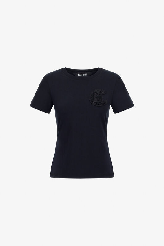 JC T-shirt Just Cavalli Nero TFT100-TF156