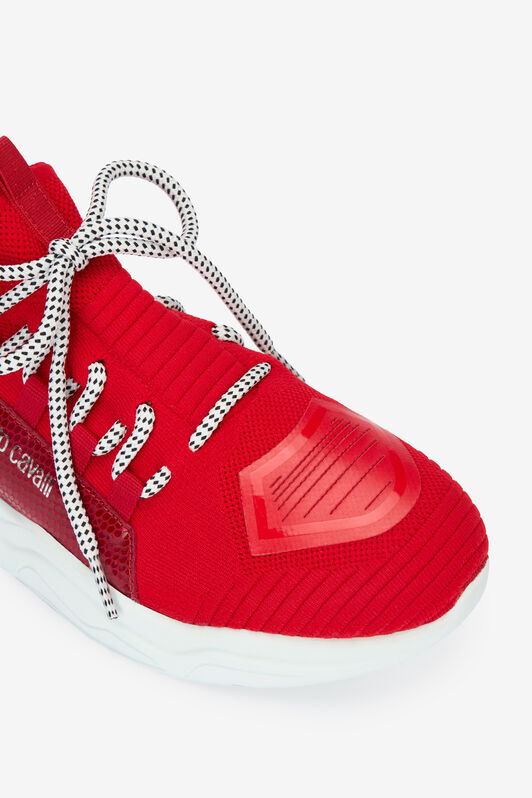 RC Sneakers with snake-effect inserts Red POS01B-PZO06