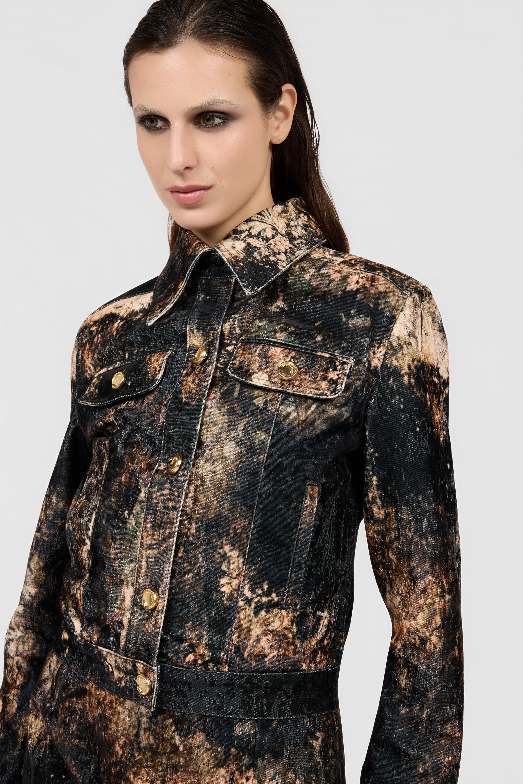 RC Chaqueta con efecto tie-dye RC Chaqueta con efecto tie-dye IVORY/BLACK XQJ400-CE048