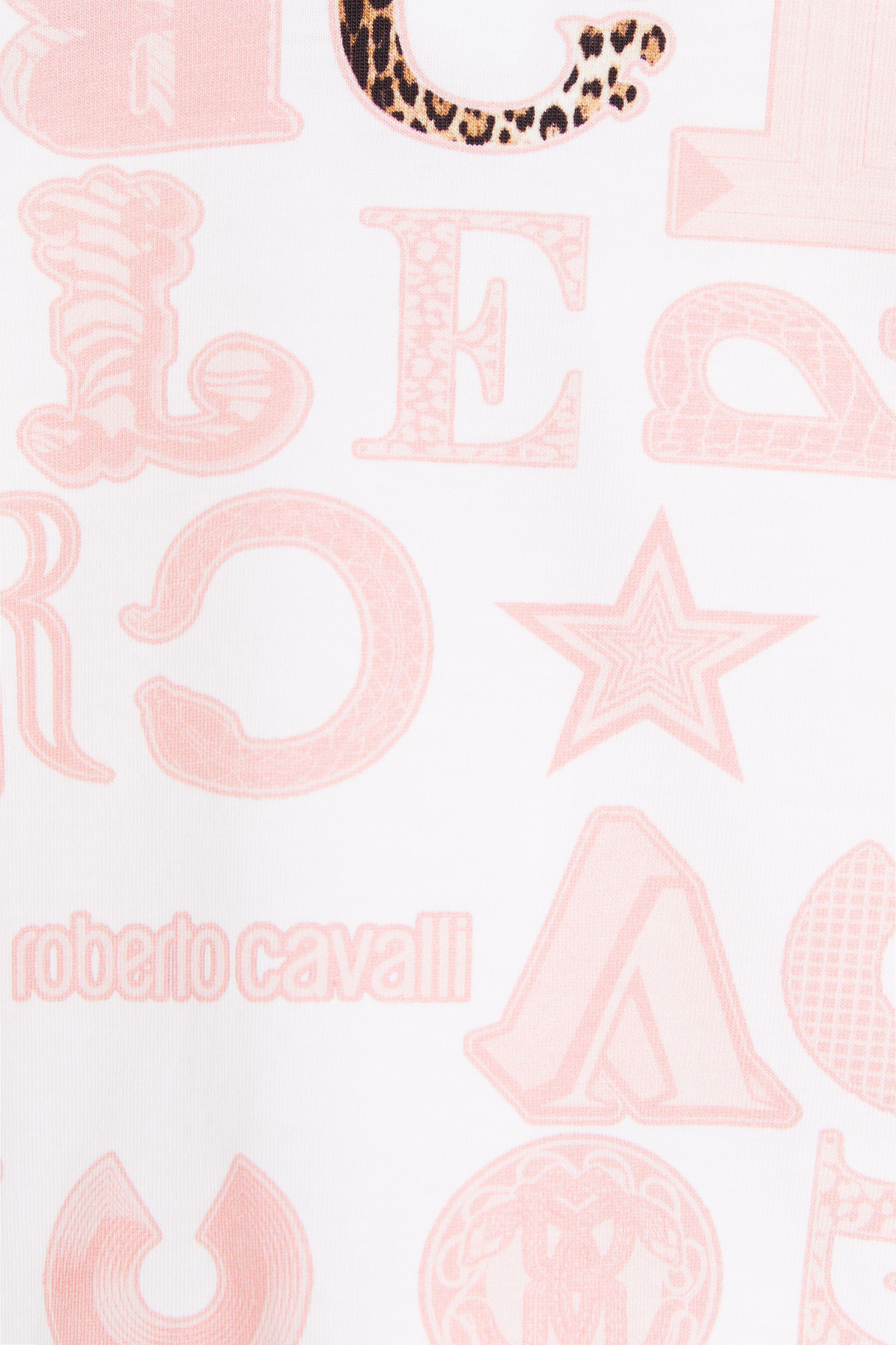 JU T-shirt con stampa Cavalli Mania Rosa MJT644-JBB68