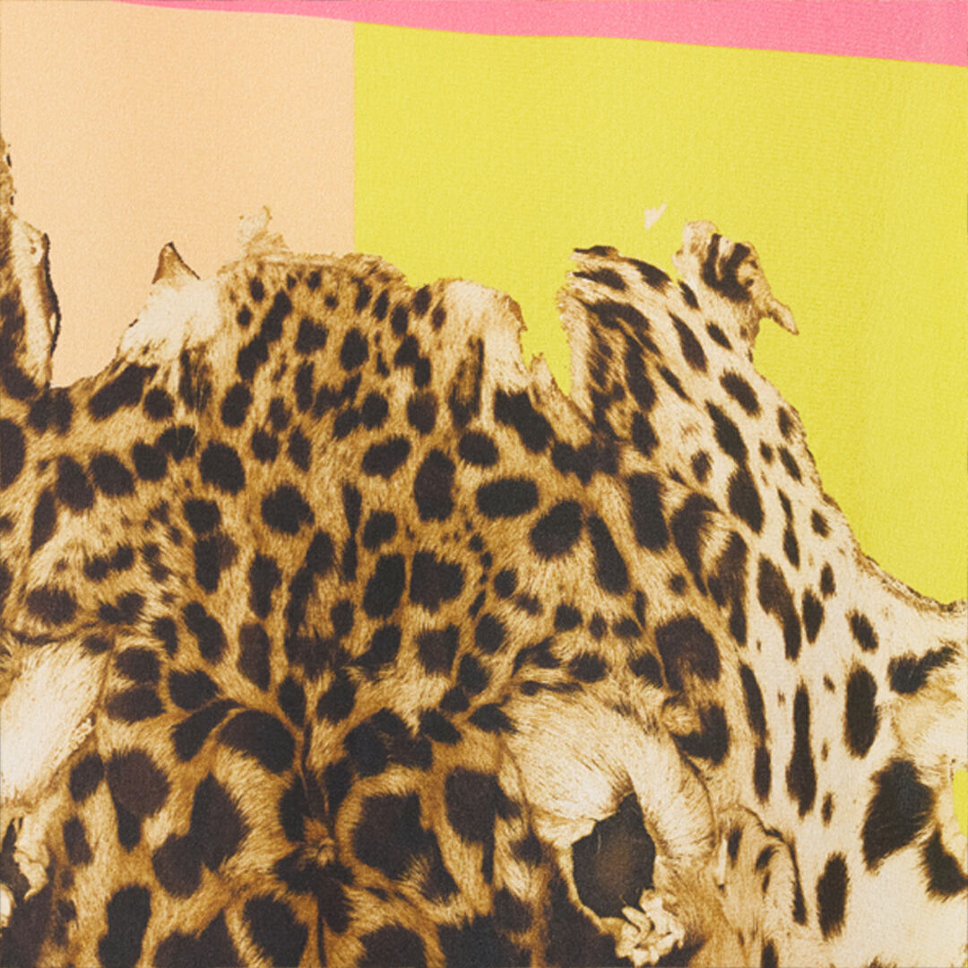 Silk Kaftan with Cavalli Pop Print in YELLOW for Women | Roberto