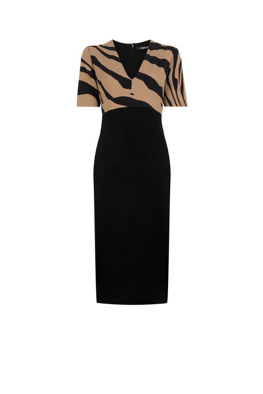 RC Tiger-Print Dress Marron clair KOT10A-ORL60