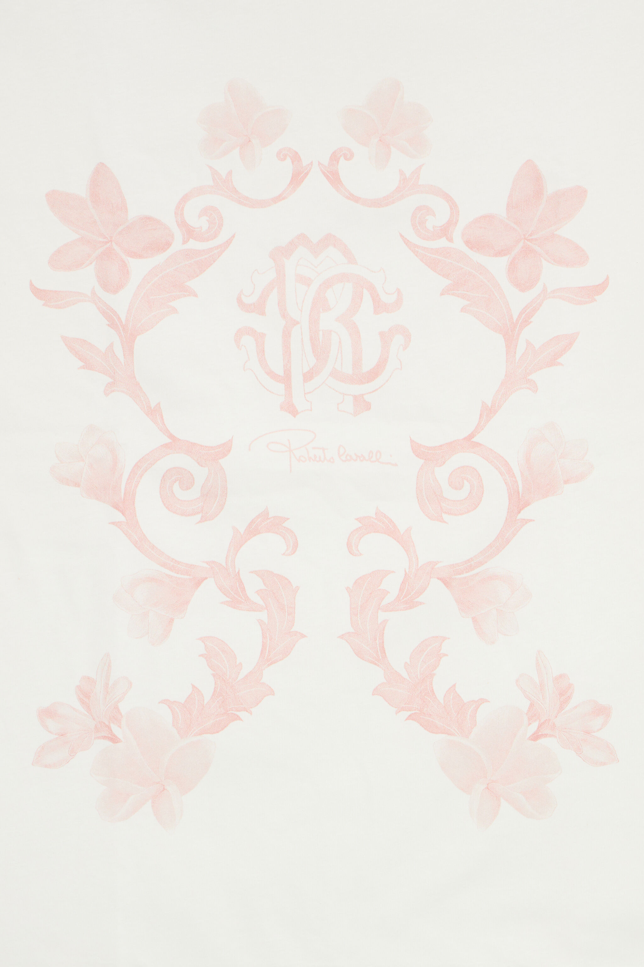 JU Manta Con Estampado Floral Y Monograma RC Rosa UJT801-JD001